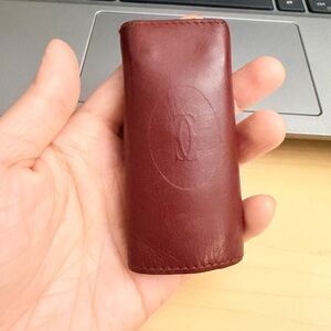 Cartier Burgundy Leather Key Holder